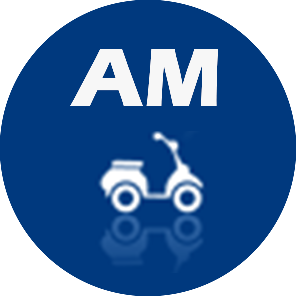Kleinkrafträder bis 50 ccm, max. 45 km/h.